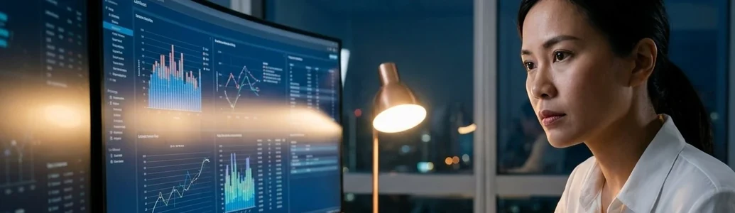Analyst reviewing information as part of qualified human review